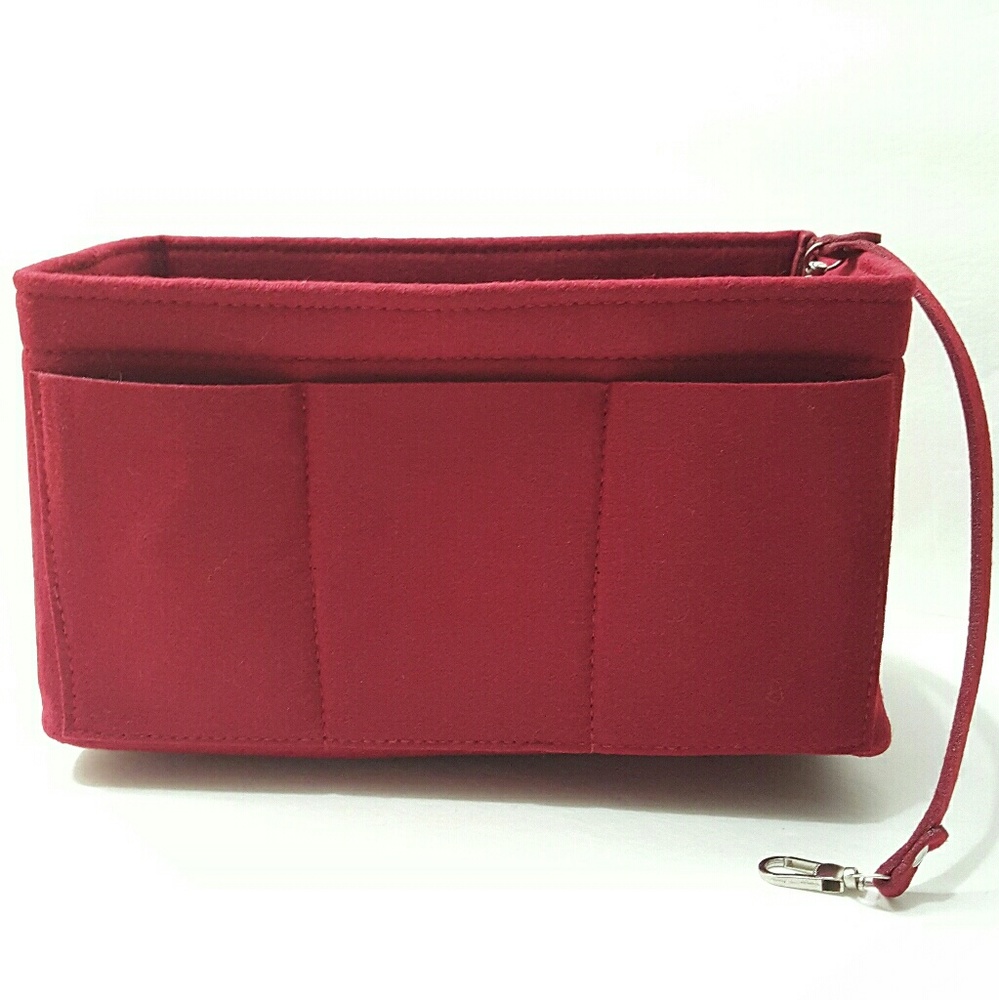 (Medium) Velvet Red Bag Organizer Multipurpose Use